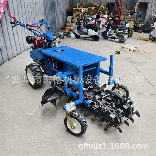 小型手扶链条式开沟机电缆管道果园挖沟机农用开槽机