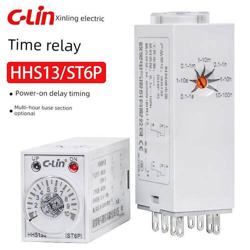 欣灵牌时间继电器HHS13-1/ST6P-4/H3Y-4 1S-60M AC220V/DC24V