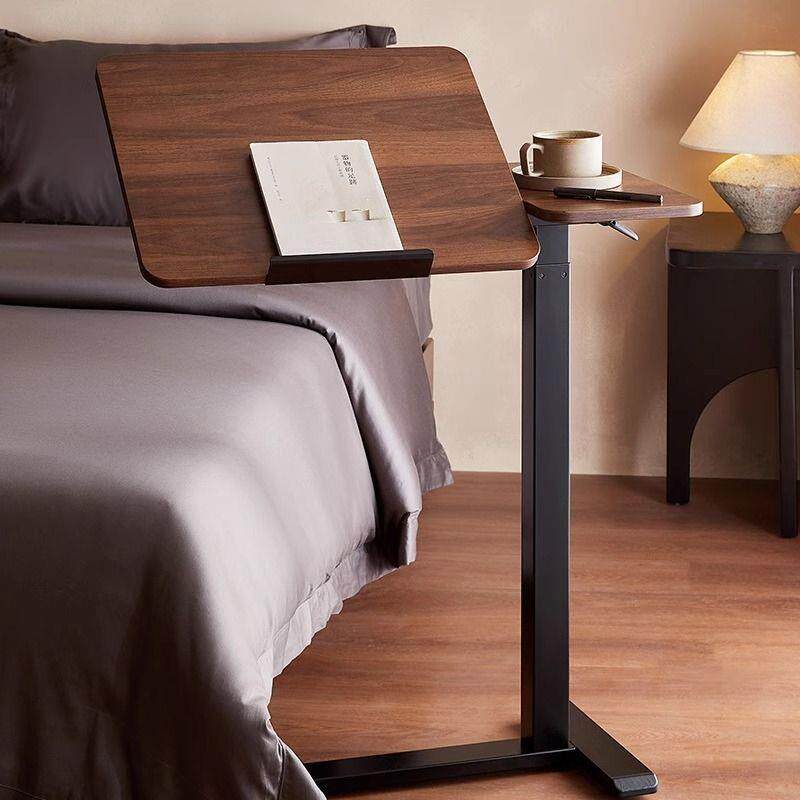 可移动电脑桌气压升降翻转桌家用办公桌卧室床边桌学生学习桌书桌