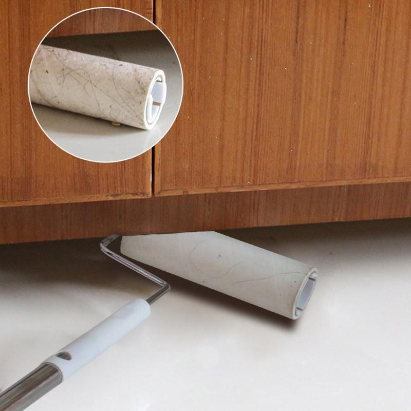 长杆滚筒除毛器卷纸粘毛器地板地毯伸缩杆可撕式粘毛纸滚粘毛新品