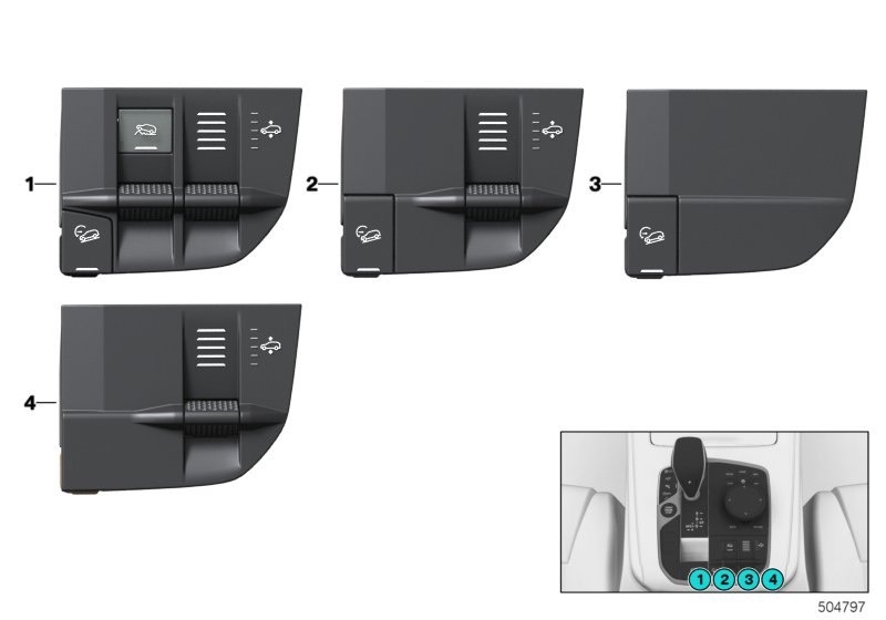 宝马新款X5X6X7原厂正品全新带包装车身高度调节功能开关