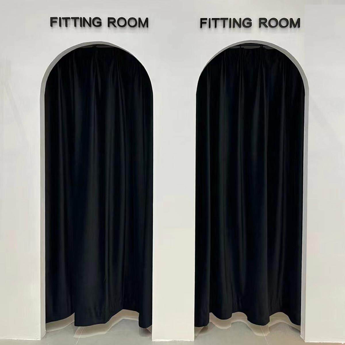 免打孔家用卧室挡风空调客厅试衣间门帘绒厨房隔断厕所定制布艺帘