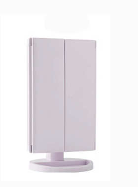 光便携镜触摸镜led1x2x3x台式三面发光感应三折化妆镜放大调