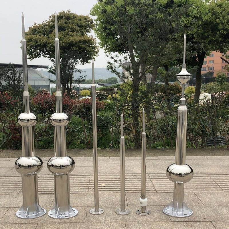 不锈钢避雷针屋顶室外别墅家用工程工业定制接闪器热浸镀锌GH环形