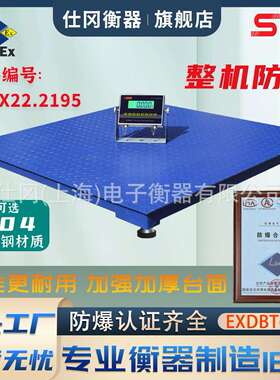 山东防爆电子地磅1T2T3T电子平台秤不锈钢材质可选整体防爆带输出