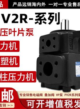 pv2r1高压叶片泵PV2R2定量液压帮浦总成pv2r3-r液压油泵压头配件