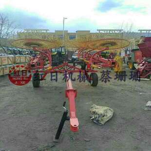 指盘式搂草机农用液压牵引带轮圆盘搂草收集器后置旋转指盘搂草机