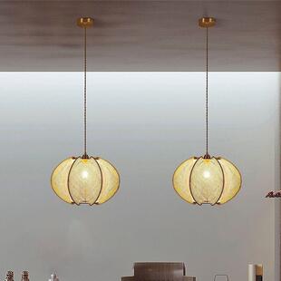 餐厅饭厅中292灯古民宿茶室灯个风性意复古 原禅木风灯具简约日式