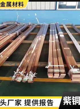 排1t2紫铜镀t锡导电母线排直角紫铜条XEA无氧铜排紫折弯冲孔T2铜