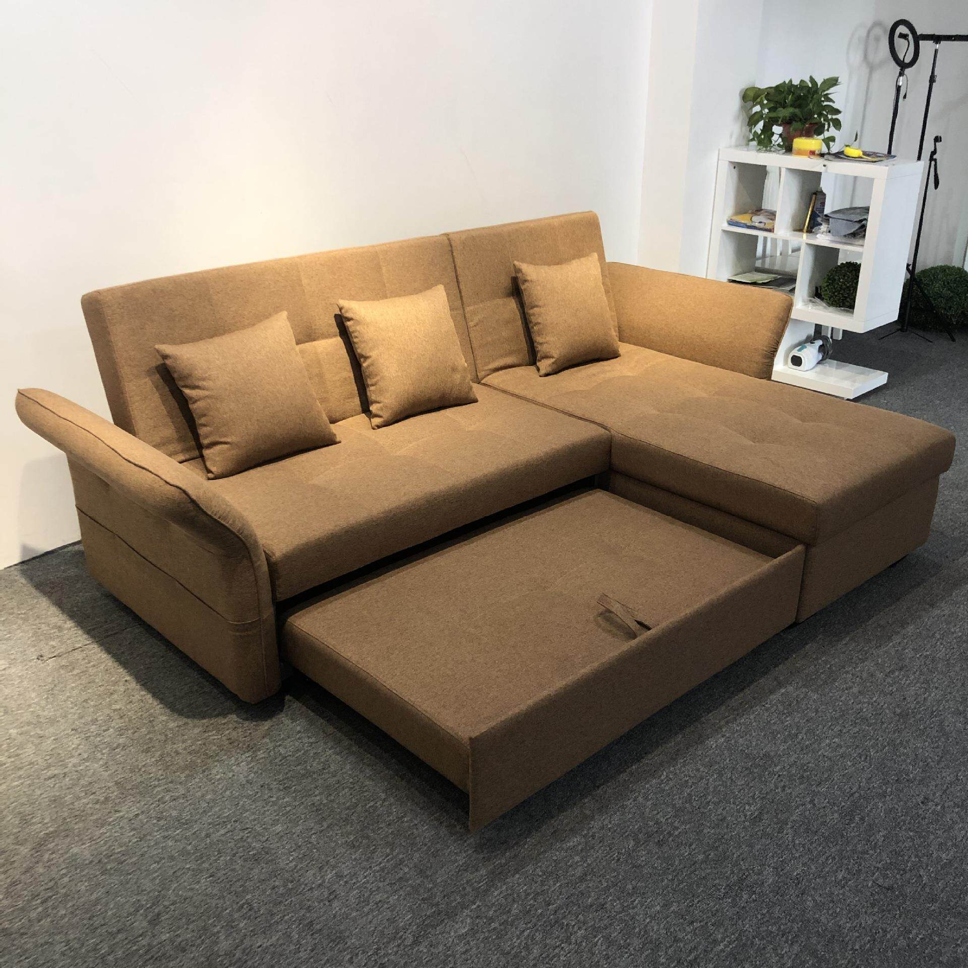 两用折叠小户型多功能沙发床 贵妃储物可拆洗布艺客厅沙发组合