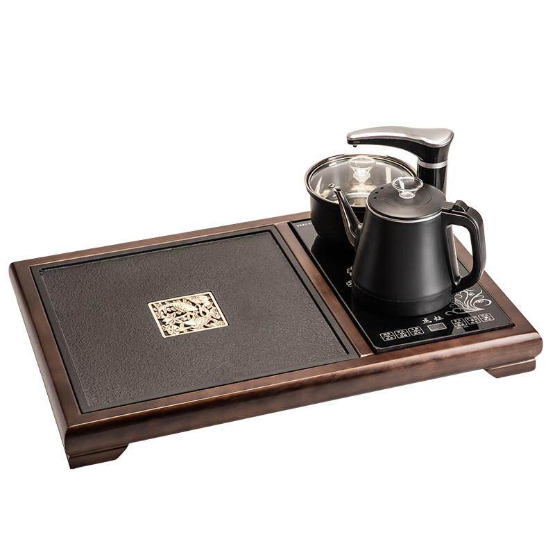 茶盘家用式全自托动烧水壶套装JX-854简约彷乌茶金石盘大茶台一体