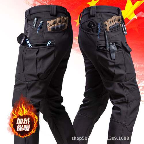 Waterproof Windproof Soft Shell Fleece Lined Tactical Pants