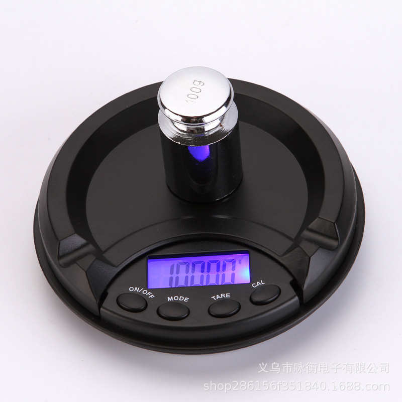 迷你烟灰缸口袋便携珠宝秤 电子称 0.01g 0.1克秤材黄金台秤