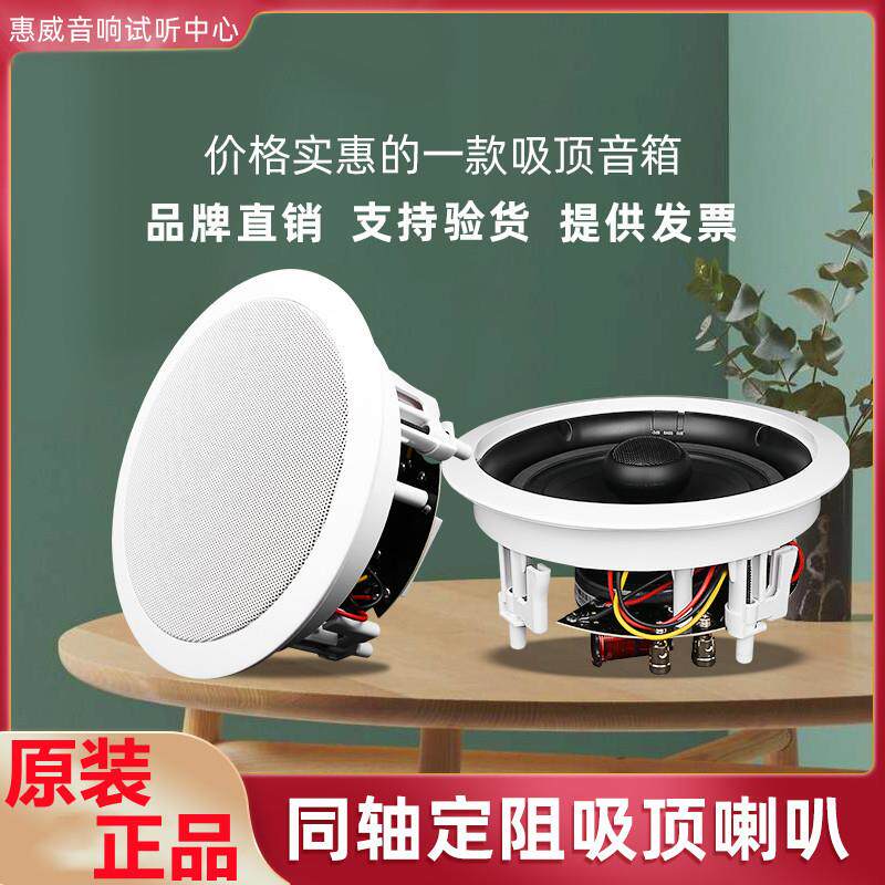 SWAN/惠威VX6-C定阻同轴吸顶喇叭环绕立体声背景音乐吊顶音箱套装