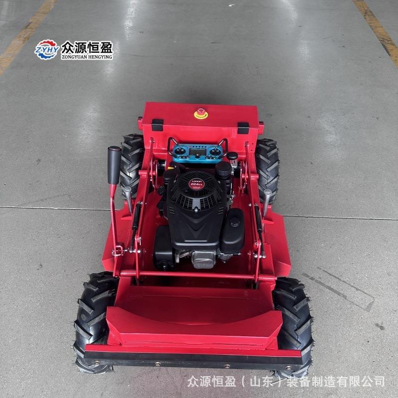 出口东南亚轮式四驱遥控割草机 大功率四冲程汽油机草坪修剪割草