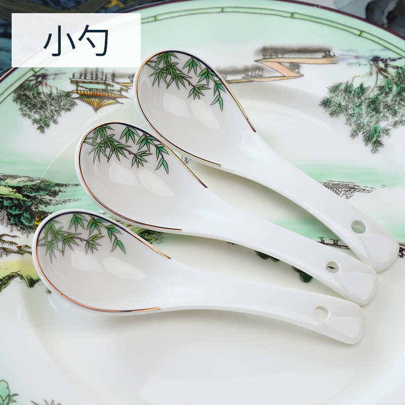 景德镇骨瓷餐具高温陶瓷家用酒店碗盘碟套装西湖盛宴企业乔迁礼品