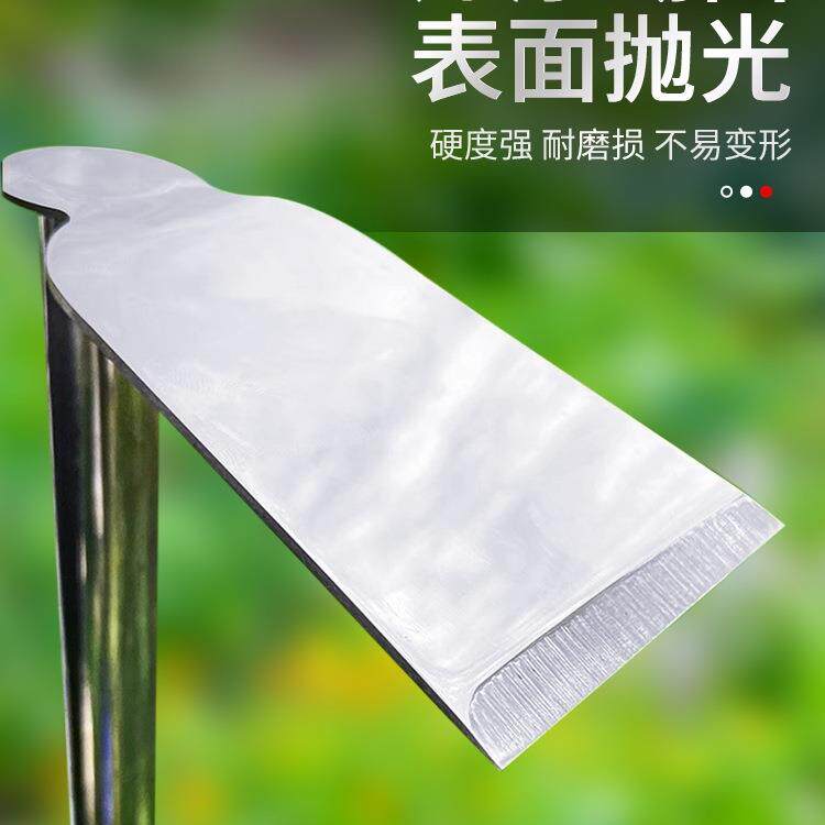 不锈钢小锄头铁耙两用德国农用农具挖田神器家用种菜挖地镐园心霞