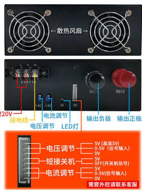 大功率开关电源S-1000W1500W2000W220V交流转24V可调稳压直流电源