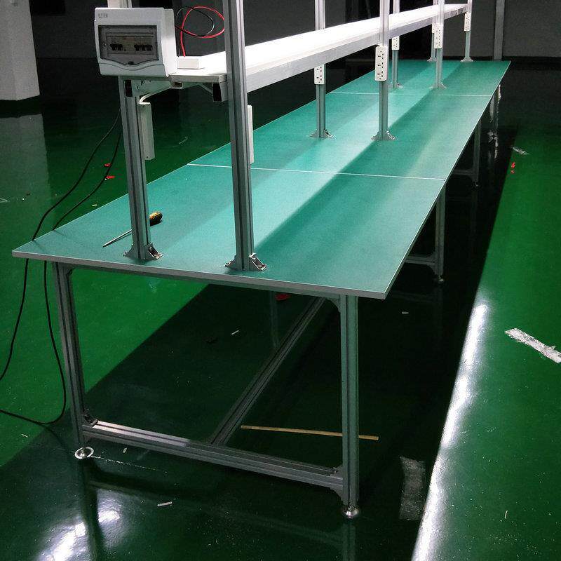 铝合金木板线操作台 商用实验单面升降打磨喷漆带灯平稳工作台