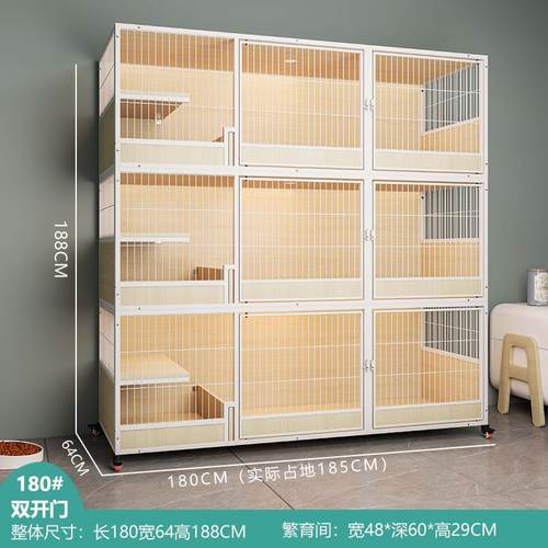 正品笼别墅超大自带由空间家猫笼子室用内繁育猫咪豪华猫猫舍实木