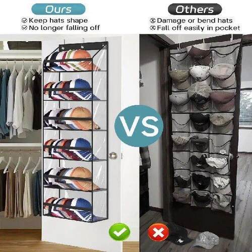 Wall Mounted Multi-layer Storage Bag Large Capacity Visible