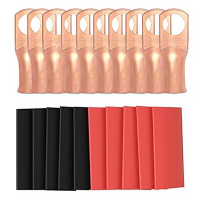 120pcs美规AWG8642铜线耳带热收缩套装60+60pcs管环端子连接器