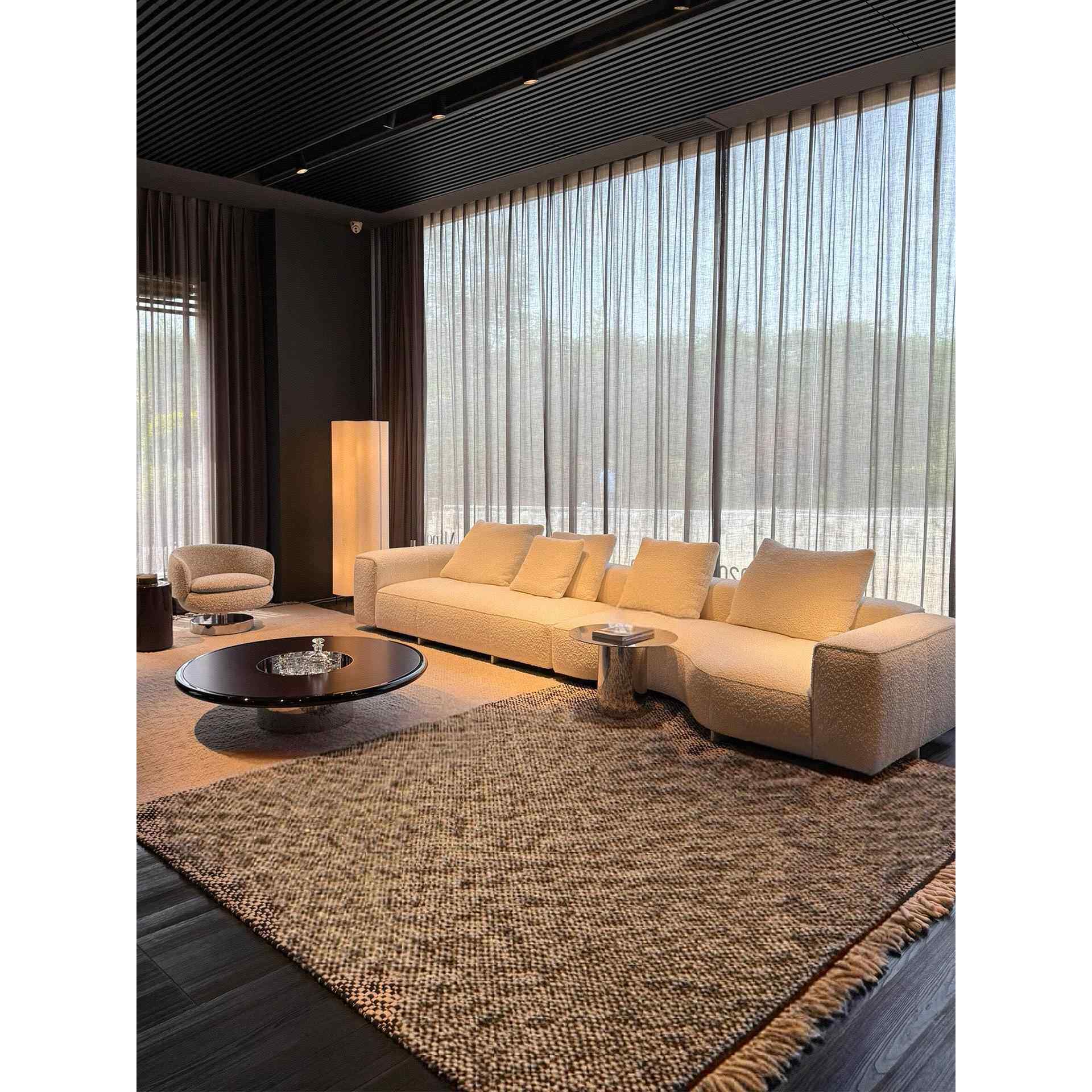 伊夫意大利Normcore客厅布艺沙发大平面角沙发房子l形2025新风格