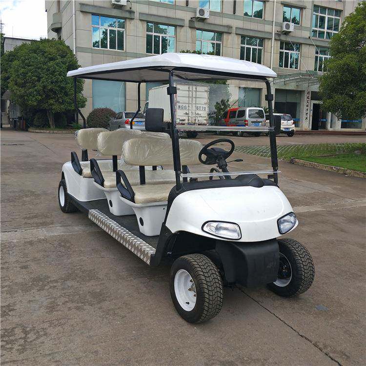 工厂直销新品EZGO高尔夫球车款式油电两用四轮6座敞篷燃油助力车