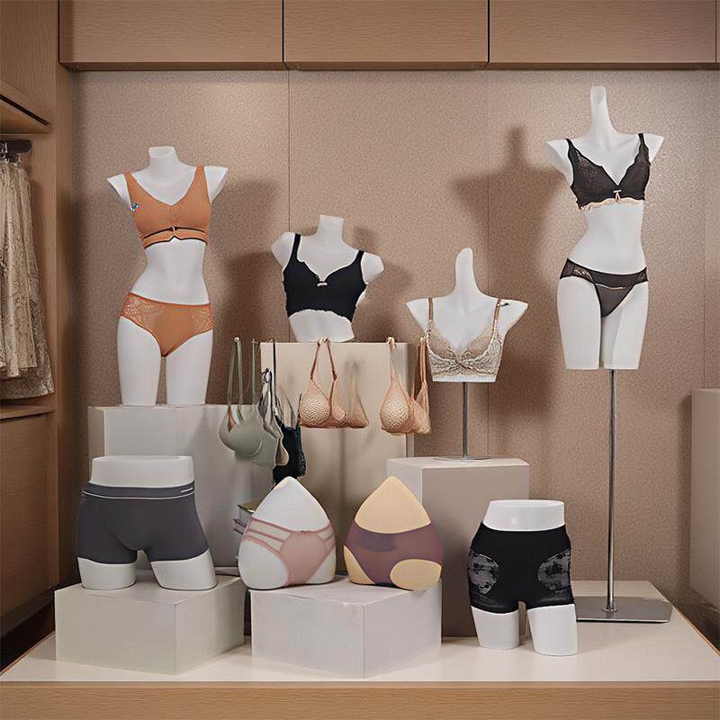 假人模型半身内衣模特道具半身文胸男女内裤臀模塑料模型内衣架