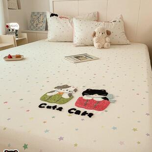 可爱儿童纯棉床笠罩床罩2025新款床套100全棉床垫保护罩隔脏床单