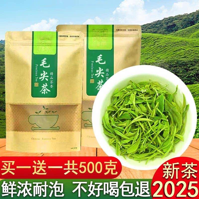 信阳毛尖2025新茶绿茶散装茶叶正宗雨前春茶袋装500g炒青茶浓香型