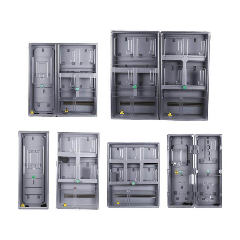 预付费插卡电表箱PC 透明电表箱单相4户6户8户塑料主控A款电表箱