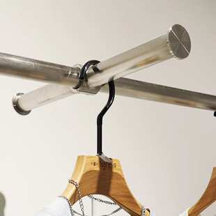 专用挂移动卡扣正展示架可配件服装店衣服挂圆管不锈钢挂钩点活动