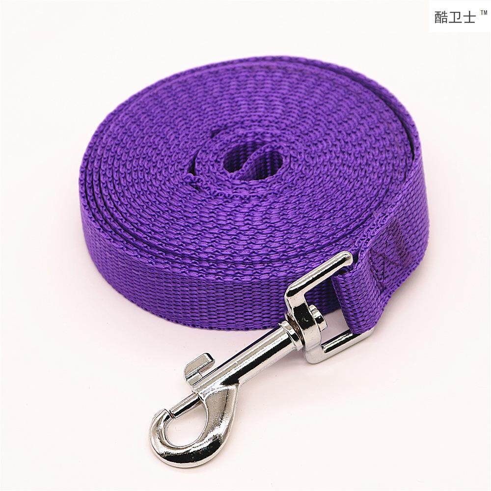 亚马逊宠物用品狗链牵引绳带训练带控制绳 电脑车缝2cm宽6-100ft
