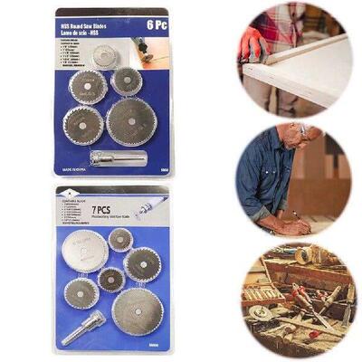 6/7 Pcs Mini HSS Circular Saw Blade with 3.175mm Shank for