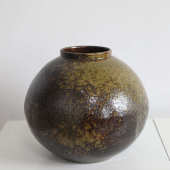 禅意复古陶瓷花瓶客厅插花摆件民宿样板间装 饰陶罐坛子侘寂风花器