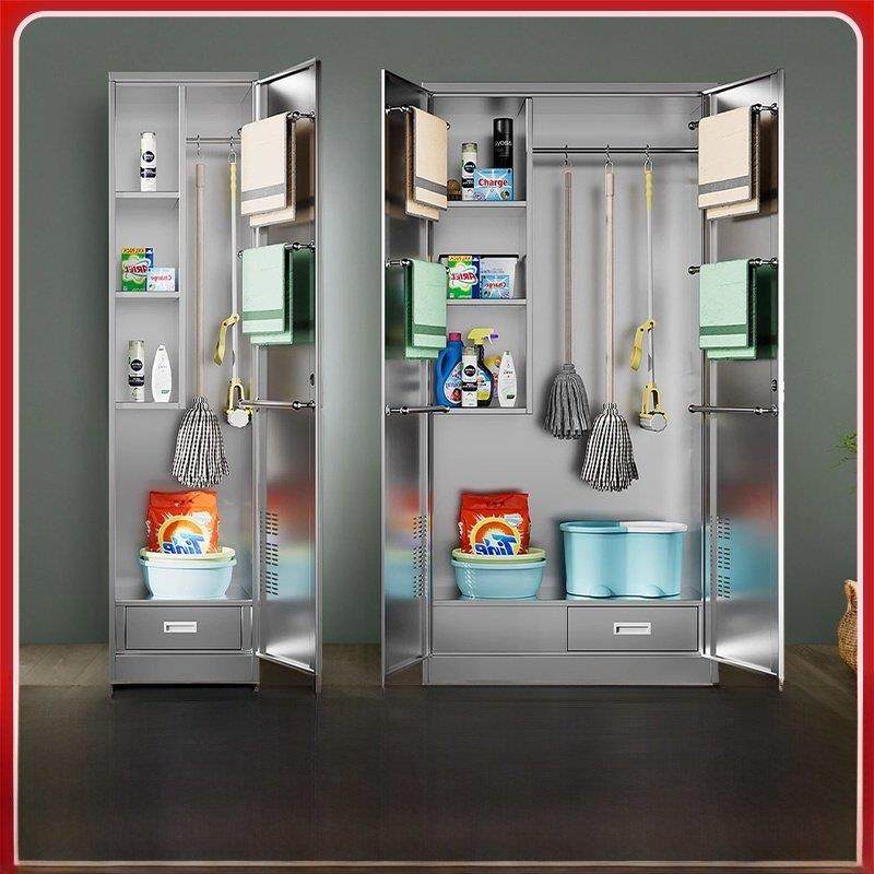 不锈钢清洁柜家庭阳台浴室储存柜学校医院室外拖把柜清洁储存柜,商业/办公家具,文件柜,淘宝优惠券,粉丝福利购,淘宝优惠卷