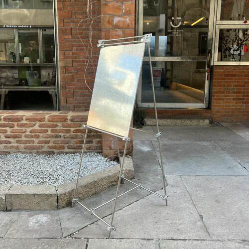 咖啡店门口广告牌展示架海报架展架立式落地宣传支架不锈钢指示牌