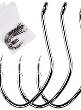 10pcs/Box Barbed Catfish Fishing Hooks High Carbon Steel Cat