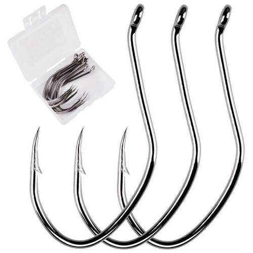 10pcs/Box Barbed Catfish Fishing Hooks High Carbon Steel Cat