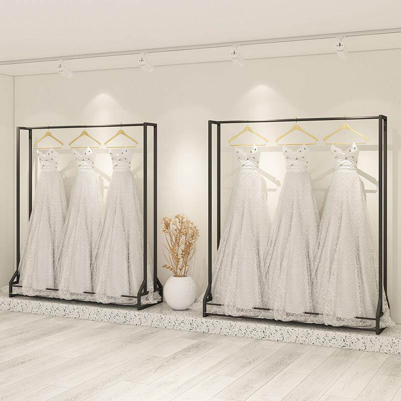 婚纱架子展示架落地式高档影楼专用礼服馆旗袍挂衣架铁艺秀禾服架