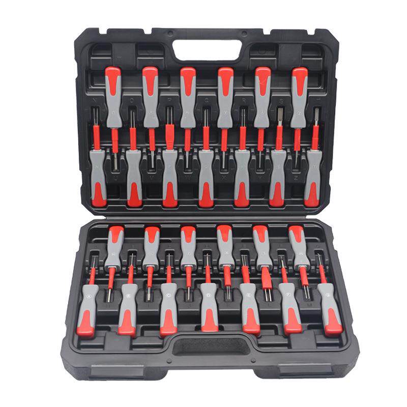 厂家现货钛钢线束端子五金工具26件汽车端子拆卸退针器工具