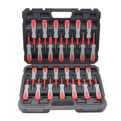 厂家现货钛钢线束端子五金工具26件汽车端子拆卸退针器工具