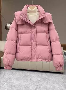 棉袄女款大码连帽年棉衣女士2026短款羽绒棉服冬季小个子外套百搭