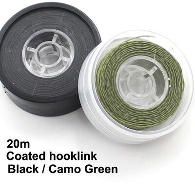 20m Camouflage Green Carp Fishing Line Soft Hook Link Carp