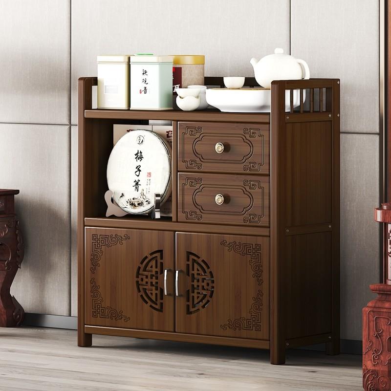 茶柜茶水柜实木办公室茶具茶叶储物收纳柜子茶台茶桌侧边柜置物架