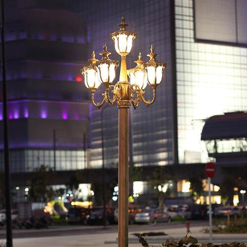 路灯户外防水欧式复古led景观灯室外庭院花园小区别墅园林高杆灯