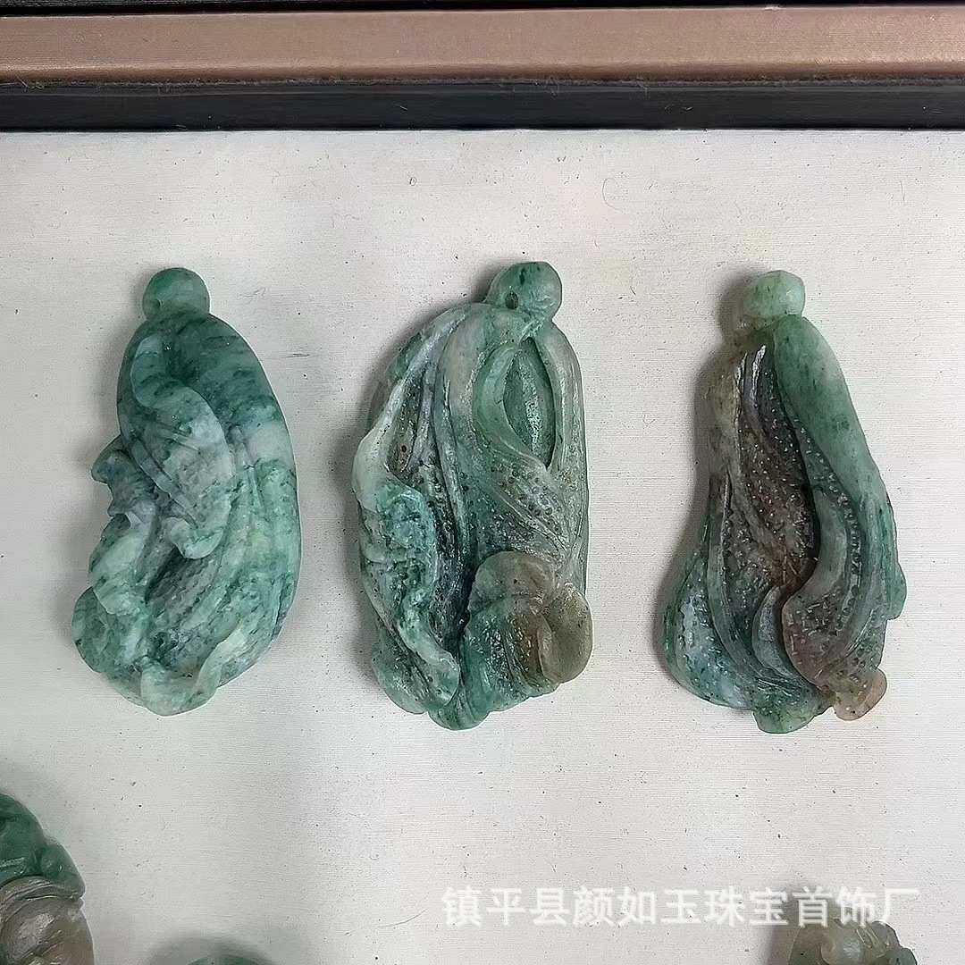 南阳独山玉精品玉白菜挂件百面来财手把件玉石白菜寓意百面来财