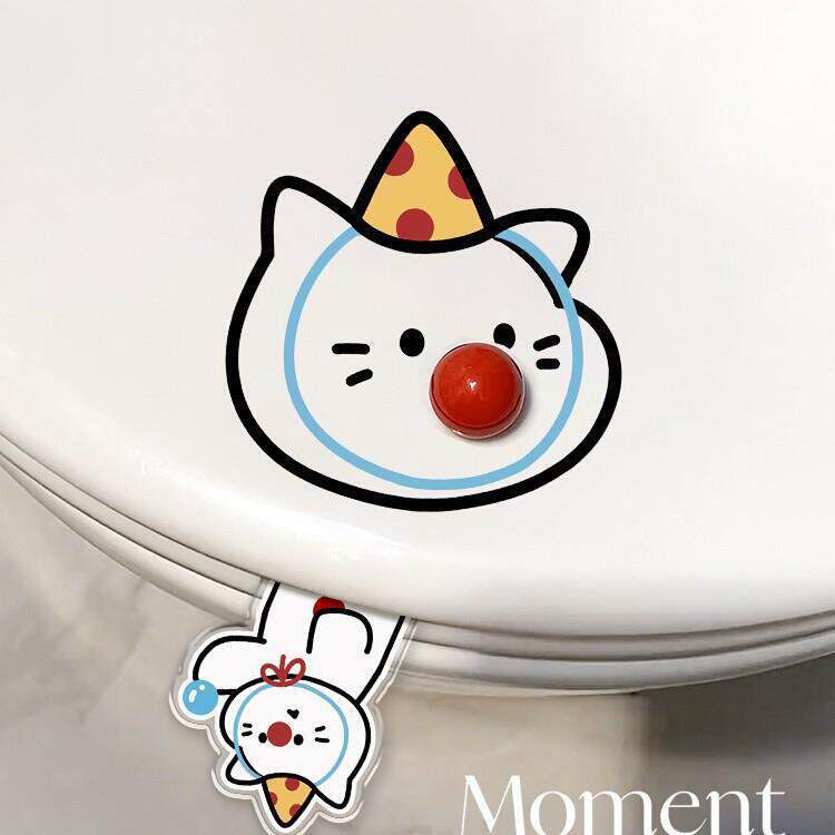 可爱小猫马桶提盖器不脏手可爱厕所翻盖手提创意马桶贴装饰掀盖器