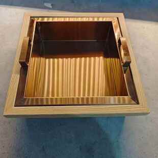 自助餐腌肉盘子火锅店海鲜烤肉冰台盒子木纹外框盒子带把手